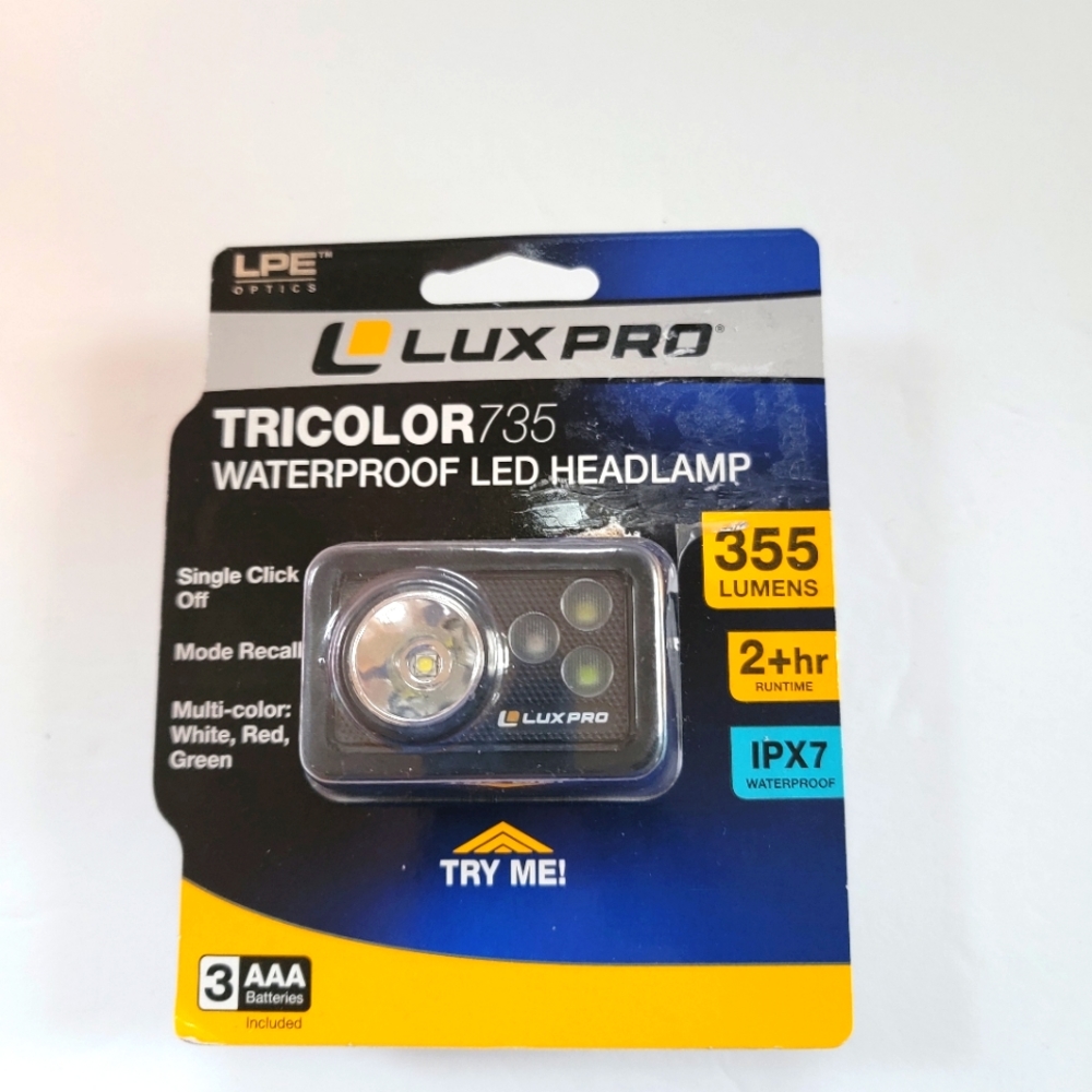 Luxpro Tricolor LP735 Waterproof LED Headlamp